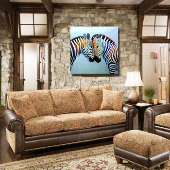 Naujo Stiliaus Kinijos Zebra Tapyba, Modernus Dekoro Sienos Meno Kambarį Dekoro Nuotraukos, Drobė Meno Aukštos Kokybės Aliejaus Tapybai