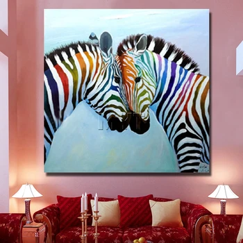 Naujo Stiliaus Kinijos Zebra Tapyba, Modernus Dekoro Sienos Meno Kambarį Dekoro Nuotraukos, Drobė Meno Aukštos Kokybės Aliejaus Tapybai