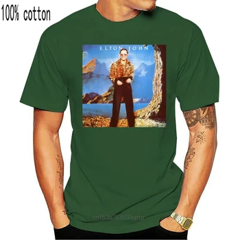 Naujojo Elton John Caribou 1974 Senovinių Klasikinių Vyrai T-Shirt