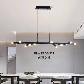 Naujovė modernios led šviestuvo virtuvės sala restoranas, parduotuvė, baras apdailos cilindrų vamzdžių pakabukas ruda / juoda liustra