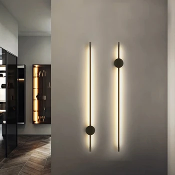 NAUJĄ Šiaurės minimalistinio Stilingas šiuolaikinio gyvenimo kambario, miegamasis linijos juostos sienų apšvietimo Asmenybės kūrybos koridoriaus praėjimo LED sienos lempos