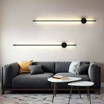 NAUJĄ Šiaurės minimalistinio Stilingas šiuolaikinio gyvenimo kambario, miegamasis linijos juostos sienų apšvietimo Asmenybės kūrybos koridoriaus praėjimo LED sienos lempos