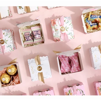 Naujų Kūrybinių Mori Saldainių Dėžutės Vestuvių Nori ir Dovanų Dėžutė Šalies Prekių Baby Shower Popieriaus Šokolado Dėžės, Pakuotė Su Kaspinu