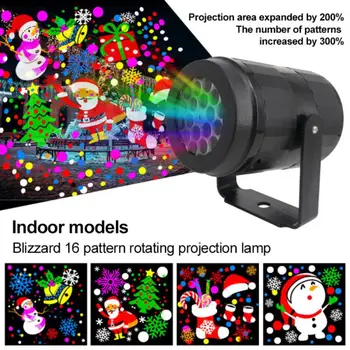 Naujųjų Metų Kalėdinė Dekoracija LED Lazerinius Projektorius, Šviesos Snaigės Briedžių Projekcija Lempos Etape Patalpų ir Lauko Apšvietimo