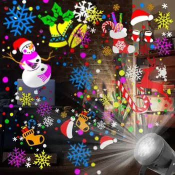 Naujųjų Metų Kalėdinė Dekoracija LED Lazerinius Projektorius, Šviesos Snaigės Briedžių Projekcija Lempos Etape Patalpų ir Lauko Apšvietimo