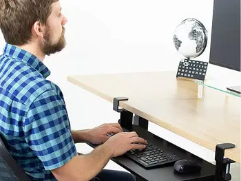 Ne punch skylės skaidrių geležinkelių klaviatūros stovo montavimas nemokamai darbastalio įrašą lentelėje kompiuterio laikiklis stalčių pelę stalčiuko