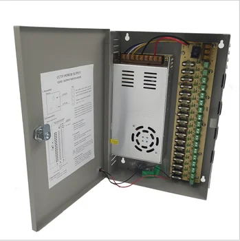 Nemokamas pristatymas 12V 30A 18 kanalo saugumo power box 360 W stebėsenos centralizuotos energijos tiekimo dėžutė led jungiklį power box