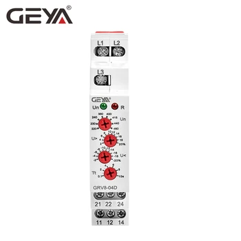 Nemokamas Pristatymas GEYA GRV8-04 trifazės Įtampos Kontrolės Relė Fazių Seka Fazės Gedimo Per Įtampos Undervoltage Protection