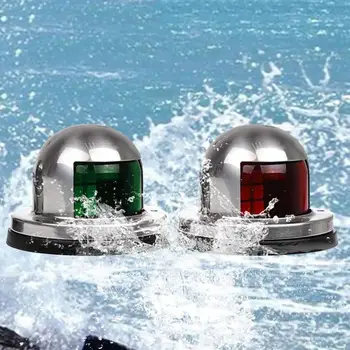 Nerūdijantis Plienas+ABS Raudonos, Žalios Navigacinės Šviesos Valtis Marine Indikatorius Vietoje Šviesos Jūrų Laivu Pagalbinė Valtis