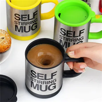 Nerūdijančio plieno dviguba izoliacija savarankiškai maišant puodelis automatinis kavos maišymo taurės 