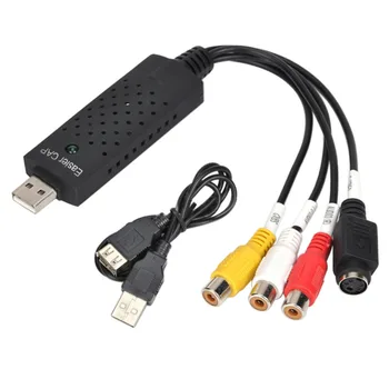 Nešiojamų Easycap USB 2.0 Audio Video Užfiksuoti Kortelės Adapteris į VHS Į DVD, Video Capture Konverteris Win7/8/XP/Vista