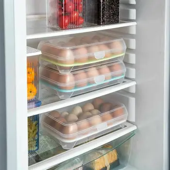 Nešiojamų Kiaušinių Laikymo 15 Skylių/Box Nešiojamą Šaldytuvą Šviežių Konteinerių Atveju Dėžes