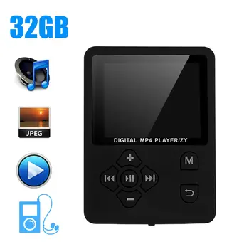 Nešiojamų Mini Muzikos Grotuvas su 1.8 Colio TFT Ekrano Nešiojamieji Mygtuką Kontrolės Skaitmeninis MP3 FM įrašymas