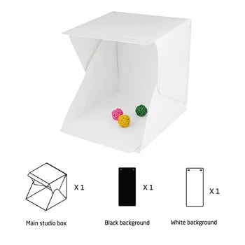 Nešiojamų šviesdėžės Kūrybos Sulankstomos Dėžės Studijoje Fotografuoti LED Mažos Fotografijos Studijoje LED Photo Booth Šaudymo Lauke