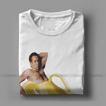 Nicolas Cage Į Bananų T-Marškinėliai Vyrams Nicolas Cage Juokinga Meme Picolas Narve Tees trumpomis Rankovėmis T Shirts Vasaros Drabužių