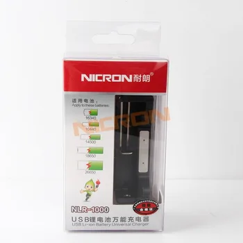 NICRON USB Li-ion Baterija, Universalus Kroviklis 5V 1A Taikomos 16340,10440,14500,18650,26650 Paramos Mokestis Apsaugoti Galios Bankas