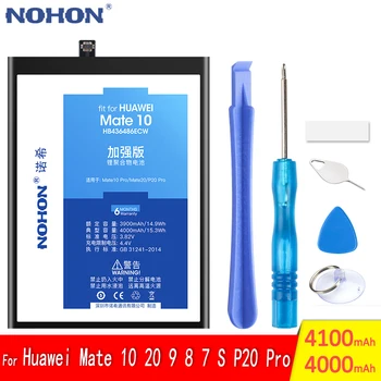 NOHON Baterija Huawei Mate 10 20 9 8 7 S P20 Pro Bateriją Mobiliojo Telefono Bateria Nemokamus Įrankius, HB436486ECW HB396689ECW