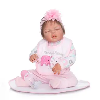 NPK rankų darbo reborn baby 55cm 22inch visą vinilo lėlės miega baby doll baby mokėjimo žaislai mergaitėms gimtadienio dovanos bonecas