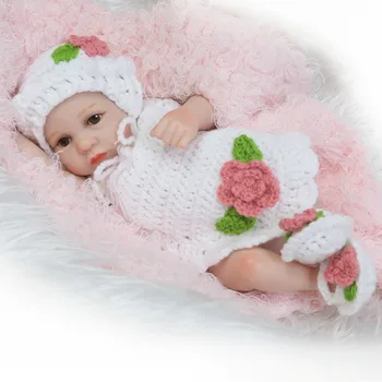 NPK Tikroviška Mini Reborn Lėles viso Kūno Silikono Vinilo Boneca Atgimsta Kūdikiams 11 Colių Mergina Gimtadienio Dovanos Švietimo Brinquedo