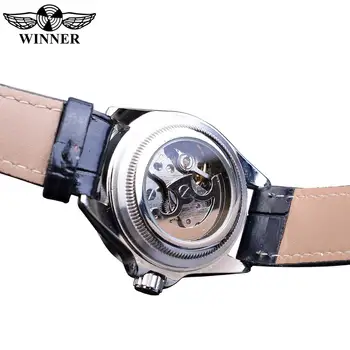 Nugalėtojas Mados Mechaninė Automatinė Moterų Laikrodžiai, Šviesos Rankas Naują Atvykimo Top Brand Prabangus Diamond Odinis Dirželis Moterų Laikrodis