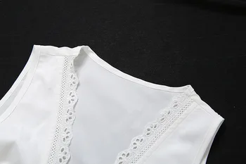 Nėriniai susiuvimo šono klostuotas trumpas dirželis umbilical liemenė moteriška mygtuką mažos kilpos топ топы женские seksualus viršuje moterų balta topy