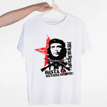 O-Kaklo trumpomis Rankovėmis, Vasaros Atsitiktinis Mados Unisex Vyrų ir Moterų Marškinėlius Vyrų Che Guevaros marškinėliai