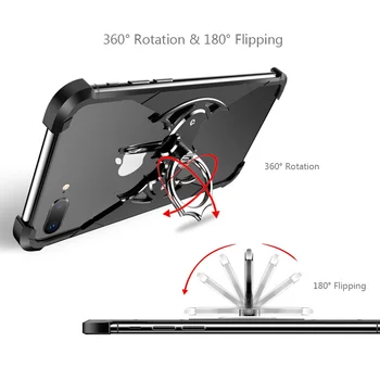 OATSBASF iPhone 7 8 Atveju Gpgb Dizaino Bamperis oro Pagalvė Metalo Atveju Prabangus Žiedas Turėtojo Asmenybę Shell 