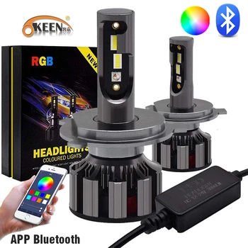 OKEEN RGB H7 LED žibintų APP 