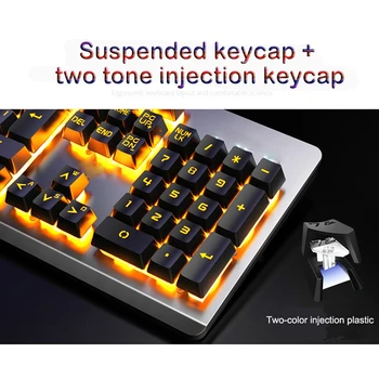Oppselve Mechaninė Klaviatūra LED Apšvietimu Klaviatūras, USB 104 Keycaps Paramos 19 Klavišą Kovoti Be Conflit Žaisti Žaidimą Klaviatūros