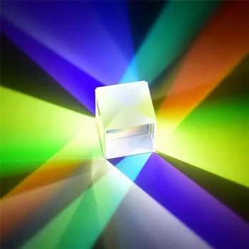 Optinio Stiklo Kubeliai Prizmę RGB Sklaidos Prizmę Fizikos Šviesos Spektro Švietimo Modelį, Lauko Fotografijos Prop FP8