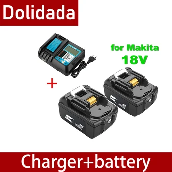 Originalus 18V18Ah Baterija 18000mah Li-Ion Baterijos Pakeitimas Galios Akumuliatorius MAKITA BL1880 BL1860 BL1830battery+4A Įkroviklis