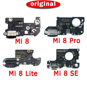Originalus Apmokestinimo Uosto Xiaomi Mi 8 Pro Mokestis Valdybos Mi8 SE Lite USB Kištukas, PCB Doko Jungtis, Flex Kabelis atsarginės Dalys