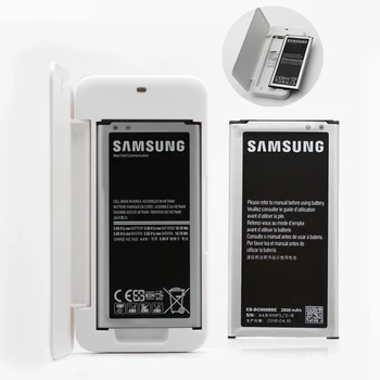 Originalus Baterijos EB-BG900BBE Samsung Galaxy S5 G900 G900S G900I G900F G900H 2800mAh Su NFC + Lopšys Doko, Įkroviklis