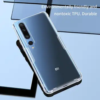 Originalus Nillkin TPU Ultra plonas Telefono Dėklai Xiaomi Mi 10 Pro Lite Mi 10 Jaunimo Nilkin Silikono Padengti Crystal Clear Atveju
