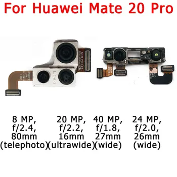 Originalus Priekiniai ir Galiniai Atgal Fotoaparatą, Huawei Mate 20 X Mate20 20X Pagrindinis Susiduria Kamera Modulis Flex Pakeitimo Atsarginės Dalys