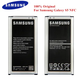 Originalus Samsung S5 Battery EB-BG900BBE Galaxy S5 G900 G900S G900I G900F G900S G900L G900H 9008V 9006V 9008W NFC 2800mAh