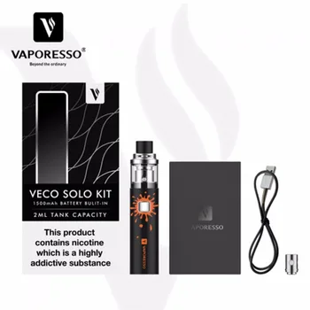 Originalus Vaporesso VECO PLIUS SOLO Starter Kit 3300mAh Elektroninių Cigarečių Baterijos 4ml Veco Plius Bakas SS316 0.3 omo Ritė Vape Rinkinys