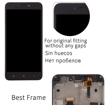 ORIGINALĄ Xiaomi Redmi 4X 4A LCD Jutiklinis Ekranas skaitmeninis keitiklis Asamblėjos Pakeitimas Su Rėmu Xiaomi Redmi 4X 4A Ekranas