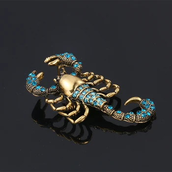 Pakuotėje 10 Vnt baiduqiandu Aukštos Kokybės Šviesiai Mėlynos spalvos Cirkonio Skorpionas Sagės Smeigtukai Mados Dekoratyviniai Papuošalai