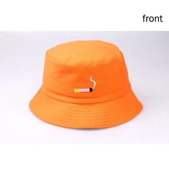 Panama Mens Žvejybos Hat Dūmų Siuvinėjimo Pop Kibirą, Skrybėlės Moterims street Bob Skrybėlę Harajuku Hip-Hop Bžūp