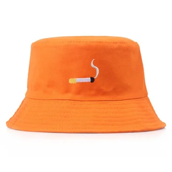 Panama Mens Žvejybos Hat Dūmų Siuvinėjimo Pop Kibirą, Skrybėlės Moterims street Bob Skrybėlę Harajuku Hip-Hop Bžūp