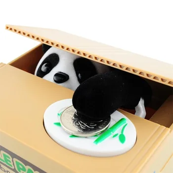 Panda Katė Piggy Bank Automatinė Vagia Monetos Pinigų Taupymo Dėžutė Monetų Saugojimui Lauke USD EURO Pinigų Namų Dekoro Festivalis Vaikams Dovanų
