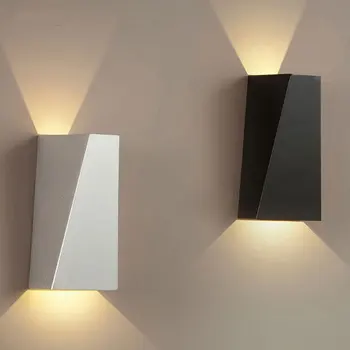 Paprasta LED 12W IP65 vandeniui sienos lempos vidaus ir lauko reguliuojamas sienos šviesos kiemas, rakinama koridoriaus, miegamojo sienos sconce