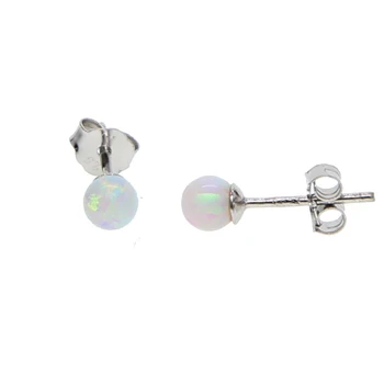 Paprasta vieno akmens papuošalai 4mm maža mielas opal kamuolys smeigės subtilus minimalistinis paauglių mergaičių dovana kelis auskarų opal auskarai