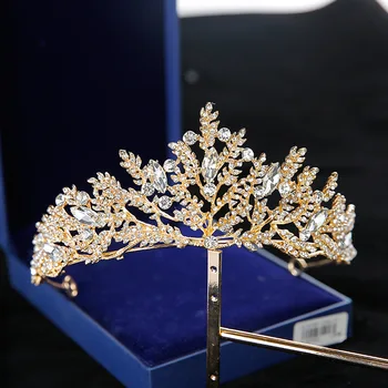 Pasakų gamtos crystal crown Vestuvių galerija tiara priedai švytuoklės nuotaka plaukų Papuošalai, modeliavimas, priedai.