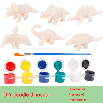 PASIDARYK pats Dažymas 3D Tapyba Mini Gyvūnų Dinozaurų Pterosaur Stegosaurus Ankylosaurus Modelis Grafiti Piešimo Vaikams, Vaikų Žaislai