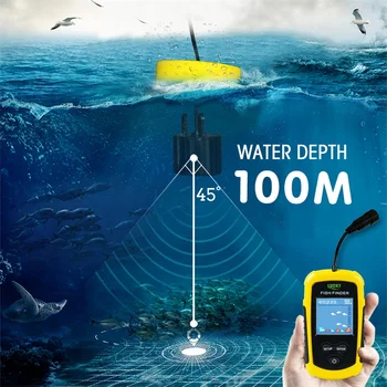 Pasisekė Žuvų Ieškiklis Laidinio Nešiojamas LCD Gylis 100M Aido geresnį Signalą Žvejybos Finder Echolotai Jutiklis Jutiklio Nešiojamą RL49-0064