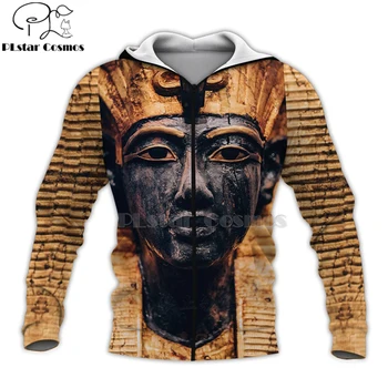 Paslaptingas retro senovės Horo Egipto deivė Faraonas totem 3d hoodies/Palaidinukė Žiemą, rudenį, juokinga ilgomis rankovėmis streetwear-15