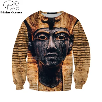 Paslaptingas retro senovės Horo Egipto deivė Faraonas totem 3d hoodies/Palaidinukė Žiemą, rudenį, juokinga ilgomis rankovėmis streetwear-15