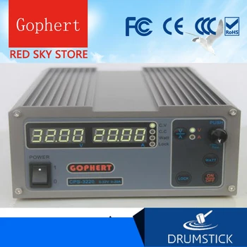 Pastovus Gophert Mini Skaitmeninės SROVĖS Energijos Tiekimo CPS-3220 Reguliuojamas 0-32V 0-20A Rakinama taisomosios techninės priežiūros senėjimo nesėkmė